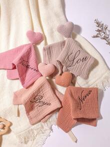 1pc Customized Embroidered Name Baby Rabbit Comforter Soft & Cute, Great Gift For Baby Boys & Girls - Multicolor - View 2
