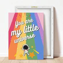 1pc Baby Room Decor Nursery Wall Art. Children's Room Wall Decal Art Poster . My Little Universe. Space Travel . Children's Posters, Vintage Cute Inspirational Posters, Children's Gifts . Girls Kids Room Decor, Girls Room Decor, Boho Kids Room Decor - Multicolor - View 12