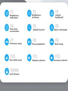 Teclado inalámbrico Bluetooth portátil mini de 78 teclas para computadora y tableta, teclado de oficina, control inalámbrico en segundos (preste mucha atención a la descripción del producto). - Plata - Ver 9