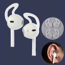 4pcs Non-Slip Sports Ear Tips For Wireless Earbuds - Sweatproof Anti-Fall Silicone Ear Hooks With Secure Fit Wing Design, Comfortable Gym Running Workout Earphone Covers Compatible With Airpods - Multicolor - View 5