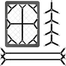 Bed Sheet Straps,6 PCS Secure And Fitted Sheet Straps For Full Size Bed,Adjustable Sheet Clips Elastic Fasteners Holders For Corners,Enhance Your Sleeping Experience(Black) - 1 - Xem 1