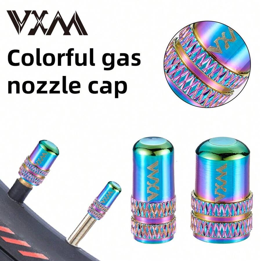 Nắp van lốp xe VXM bằng hợp kim nhôm nhiều màu sắc, phù hợp cho xe đạp leo núi và xe đạp đường trường, phụ kiện chống bụi. - Nhiều màu - Xem 1