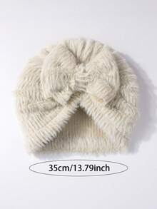 2顶蝴蝶结装饰婴儿帽，弹性柔软，日常佩戴舒适，适合0-2岁宝宝。