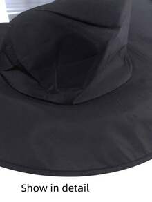 Sombrero de mago negro de Halloween, sombrero de mago de tela Oxford, accesorio de disfraz, sombrero de bruja puntiagudo, sombrero de mago para fiestas y festivales