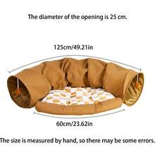 Semi-Circular Cat Passage, A Pet Sofa Passage Suitable For Sleeping Or Lying Down, A Passage For Cats, Bunnies, And Small Pets To Relieve Boredom And Hide During Daily Activities, A Gift For Pets - Multicolor - View 6