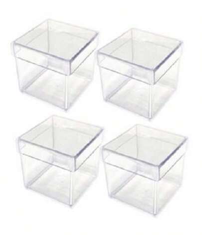 Caixinha Acrílica 4x4 - Kit com 10 unidades -