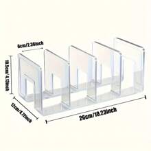 Organisateur de bureau étudiant transparent en 4 pièces - Étagère à fournitures de bureau - Sac dans un sac - Organisateur de maquillage - Support de mini-sac à main - Organisateur de sac à main transparent à 4 compartiments - Rangement de sac à main - Séparateur de rangement pour penderie - Convient pour les sacs à main, les cravates et les écharpes