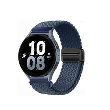 1pc 20mm Magnetic Woven Watch Band, Compatible With Samsung Galaxy Watch 7/6/5 Pro/4/6 Classic/Active 2 47mm/46mm/45mm/44mm/43mm/42mm/40mm; Suitable For Quick Release Replacement Strap For HW Watch GT3/2 42mm/GT 3 Pro/GT Cyber Watch; Magnetic Clasp Nylon Elastic Wristband For Garmin Vivoactive 5/3/Vivomove3/Forerunner 245/645/Venu/Venu 2 Plus/Venu Sq/Active 5/Amazfit Bip 3/Bip 3 Pro/GTS 3 2/Pop/Pop Pro/BIP/BIP Lite Smartwatches - 20mm - View 43