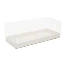 SENDERPICK 60 Pcs Cake Packaging Boxes Portable Rectangular Transparent Pastry Bread Cake Roll Box With String - Clear - View 8