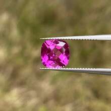 100% Purplish Red Sapphire Loose Cushion Cut Gemstone For Charms Advanced Jewelry Making Materials DIY - Purple - View 5
