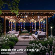 Luces decorativas colgantes de jardín solares, Luces en forma de medusa de 256 LED con alambre de cobre con 8 modos, luces de hadas resistentes al agua IP44, para fiestas de verano, jardines, pérgolas, bodas, pabellones y centros comerciales