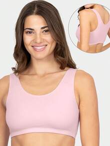 Fruit Of Loom Women's Multi-Pack Top Style Sports Bra - Blushing Rose/Black Hue/White - View 2