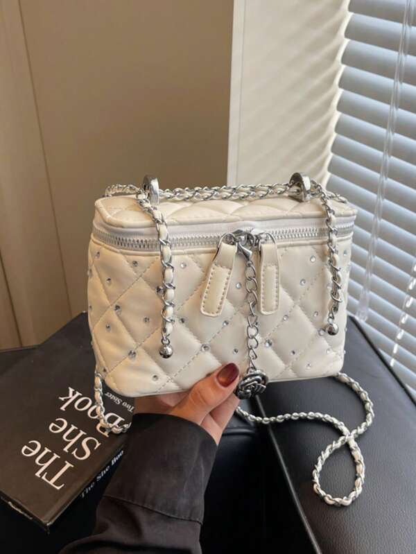 Niche Design Casual Minimalist Square Bag, Fashion Ladies Shoulder Crossbody Bag