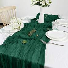 6 Pack Cheesecloth Table Runner, Runner Gauze Boho Wedding Decor Romantic Table Runner For Wedding Birthday Party(35" X 158") (Sage Green) - Multicolor - View 9