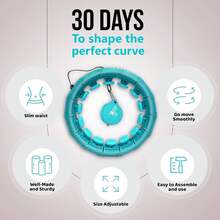 Infinity Weighted Hula Fit Hoop For Adult Weight Loss, 2 In 1 Smart Fitness Exercise Hoop For Women Abs Workout, 24/28/32 Detachable Knots - Mint Green - View 5
