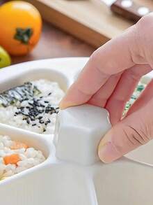 2pcs/1 Piece Japanese Triangle Rice Ball Mold, Creative, Convenient, Cute, Quick Molding, Very Suitable For Bento Rice Balls, Sushi Nori Rolls And DIY Rice Ball Desserts, 6-Hole Rice Ball Bento Pressing Mold, Practical Kitchen Accessories, Homemade Supplies, Kitchen Supplies, Tableware Accessories - Multicolor - View 11