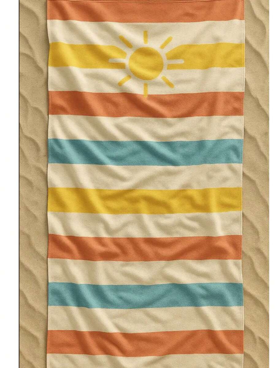 Beach Towel – 100% Microfiber Polyester – 75x150 Cm – Lightweight & Quick Dry – Made In Turkey - Camel - View 1
