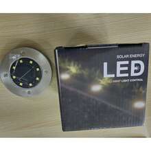 4/8/12/24pcs Solar Ground Lights, Outdoor 8LED Pathway Lights, Solar Garden Lights Landscape Lighting, Patio, Lawn, Driveway,White Light - White - View 8
