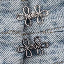 1pair/2pairs/4pairs Instant Removable Waistband Cincher For Loose Fit Jeans, Adjustable Jeans Button Clips Without Sewing