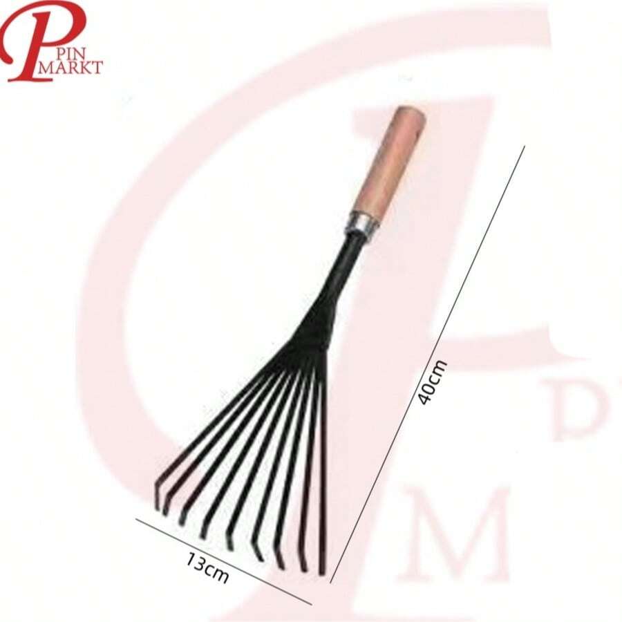 Portable Gardening Tools Micro Landscaping Rake Non-Slip Wood And Transplanting - 04566 - View 1