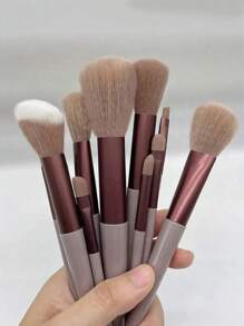 15 Pieces, Makeup Brush Set, Concealer, Blush, Powder, Eye Shadow, Highlighter, Foundation, Beauty Makeup Tools, With Makeup Clear Box, Powder Puff, Suitable For Daily Makeup, Traveling, And Daily Commuting