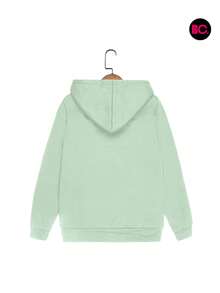 Big City Sudadera Juvenil Niña de Moda Casual Con Interior y Gorro Peluche - verde menta - Ver 6