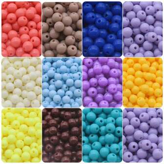 Acrylic Iridescent Monochrome Beads Strands For DIY Jewelry Making Supplies - Bracelets, Necklaces, Accessories