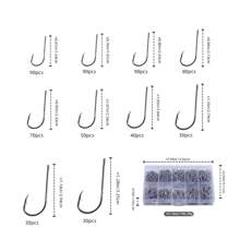 600pcs Barbed Long Shank Fishing Hooks With Offset Bent Point For Sea Fishing