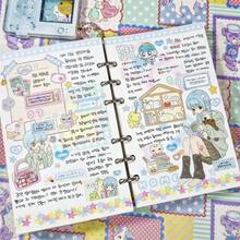 1 Blatt Cartoon Mädchen Charakter Aufkleber, süße Kawaii Mädchen dekorative Aufkleber für Scrapbooking, Tagebuch Dekoration, Schulmaterial, Rückkehr zur Schule