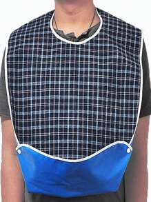 Waterproof Adult Mealtime Bib Cloth Reusable With Crumb Catcher Stylish Clothing Protectors For Elderly Disability Aid Apron Senior Citizen