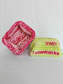 新款配色女士手工钩编手拿包 - 彩色 - 查看 2