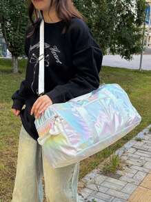 Large Capacity Travel Fitness Bag, Made Of Durable High-Quality Material, Multiple Pockets And Ergonomic Handle, Suitable For Gym, Sports And Weekend Trips - Solid Color Design, Sports Equipment Bag | Fashionable Gym Bag | Sturdy Handle, Gym Accessories, Multi-Color, Unisex