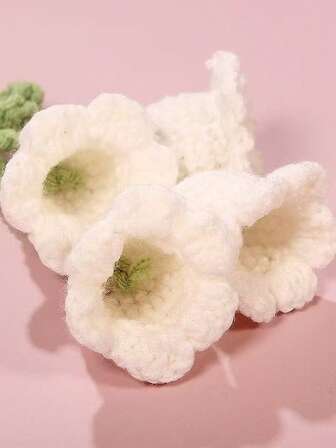 1 pieza Llavero de flor de orquídea de campana hecho a mano con ganchillo, accesorio decorativo de moda para mochila/bolso escolar/bolso de mujer, suministros escolares, regalos para profesores, accesorios de vuelta al colegio, regalos de verano para mujeres