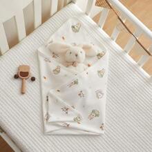 Couverture d'emmaillotage pour bébé pour la salle d'accouchement en pur coton, lange, couverture imprimée