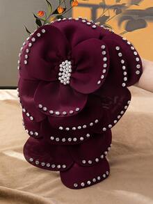 1pc Women's Versatile Multi-Layer Fabric Beaded Fashion Brooch/Shoulder Decor, Suitable For Daily, Party, Celebration, Vacation Wear, Summer New Arrival - Flower Shoulder Ornament - View 6