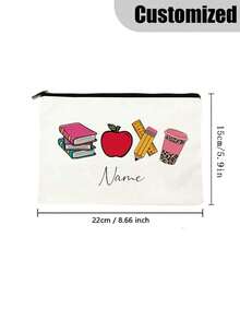 个性化花卉化妆包：非常适合伴娘、新娘送礼会、旅行收纳、圣诞礼物 - 彩色 - 查看 5