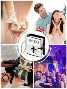 1PC/3PCS/6PCS Book Bible Keychain Bulk Christian Keychain Car Keychain Miniature Book Ring Souvenir Gifts,These Book Keyring Is Novel And To Look, Its Book Can Your Good Wishes To Your Families And Friends,Party Gifts, Halloween Gifts, Feedback Gifts, Suitable Sending To Your Parents, Children, Friend School Car Accessories Cute Goth Y2k - 彩色 - 查看 11