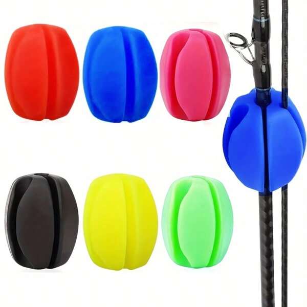 3 pièces/Couleurs aléatoires Bandes d'attache de canne à leurre, accessoires de canne à pêche à leurre - Décolleur de canne à leurre, outil de retrait de canne à pêche, étui de rangement de canne à leurre