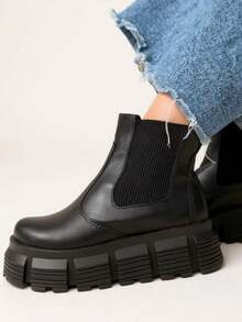 CHUNKY Platform Chelsea Boot - Negro - Ver 6