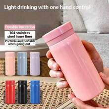 1pc, 200ml Mini Compact Stainless Steel Water Bottle, Portable Pocket Cup, Outdoor Sports Water Bottle, Easy To Carry