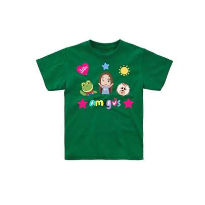 Playera de Lara Campos Colores amigos  Para Niñas Moda Premium 100% de algodón de alta calidad