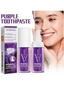 Purple Toothpaste For Fresh Breath Cleaning, Teeth And Oral Care - Màu tím - Xem 3