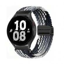 1pc 20mm Magnetic Woven Watch Band, Compatible With Samsung Galaxy Watch 7/6/5 Pro/4/6 Classic/Active 2 47mm/46mm/45mm/44mm/43mm/42mm/40mm; Suitable For Quick Release Replacement Strap For HW Watch GT3/2 42mm/GT 3 Pro/GT Cyber Watch; Magnetic Clasp Nylon Elastic Wristband For Garmin Vivoactive 5/3/Vivomove3/Forerunner 245/645/Venu/Venu 2 Plus/Venu Sq/Active 5/Amazfit Bip 3/Bip 3 Pro/GTS 3 2/Pop/Pop Pro/BIP/BIP Lite Smartwatches - 20mm - View 44