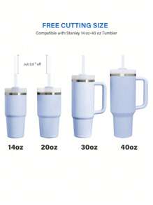 适用于 14oz-40oz 保温杯的替换吸管，可重复使用长吸管，配有吸管清洁刷，12.2 英寸塑料吸管，适用于杯子、瓶子等配件