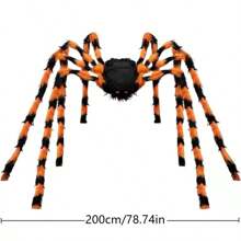 Decoración de araña de 200cm para Halloween, araña peluda realista para decorar jardín, casa embrujada y exteriores para Halloween