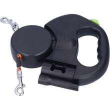 Nimomo Dog Lead Retractable Double Dog Lead Pet Leash 1 Tow Rope 2 Double with Torch and Pocket Dispenser - Bildfarbe - Übersicht 4