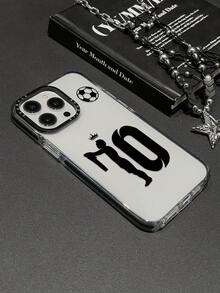 1 件冠军 No.10 印花 2D 艺术设计大孔相机框架透明防摔时尚手机壳，适用于 Apple 11/12/13/14/15/16/16PRO/16PROMAX 和 GalaxyA05/A15/A25/A35/A53/A54/A55/S23/S24 防水防震防刮 - 彩色 - 查看 3