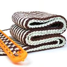 1 set Kit de métier à tricoter DIY, fabricant d'écharpe d'autotissage rectangulaire, outil d'artisanat de tricot fait main pour les pulls et les accessoires pour le cou, installation facile. 1 pièce Kit de tricotage au métier, métiers à tisser DIY, machine à tricoter les écharpes, accessoires de tissage. 1 set pour débutants, machine à tricoter à la main en plastique avec crochet, artisanat pour toutes les saisons, tricotage paresseux d'écharpe et serviette, facile à utiliser.