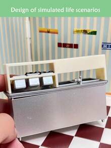 1 Stück Mini simulierter Winkelschleifer, Verpackungsmaschine, Teekanne, Teebrett, Sofa, kreatives Jugendspielzeug für Milchtee-Shop, Kaffee-Shop, 1:12 Skala Mini-Deko, Kulissenrequisiten, Urlaubsgeschenk, zufällige Farbe