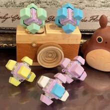 1/6PCS Decompression Toys Keyboard Clicker Toy Keyboard Cube Mechanical Key Button Stress Relief For Adult Gifts To Relief Pass Time (Chain Color And Style Are Random) - Multicolor - View 4